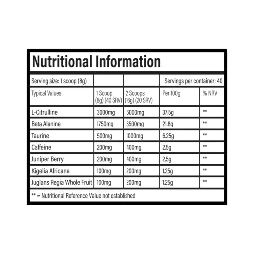 Trained by JP DNFM Mega Stim Pre-Workout 320gr