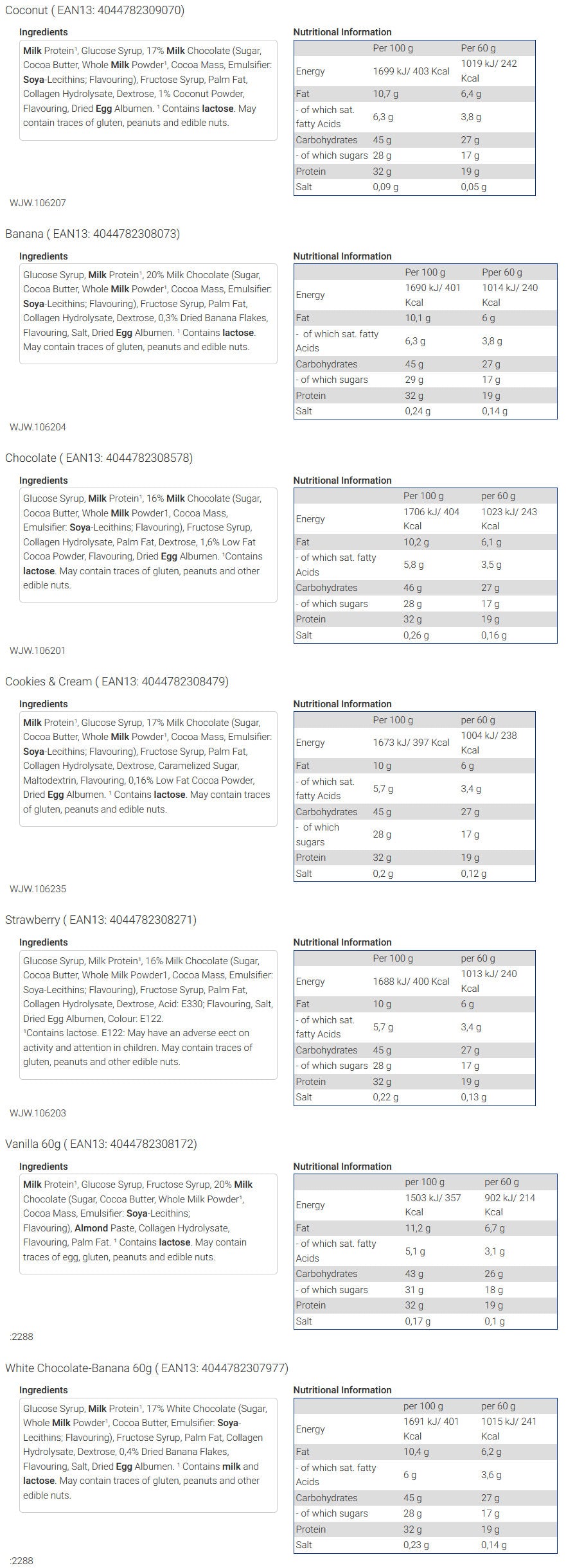 Weider Nutrition 32% Protein Bar (12 X 60 gr)