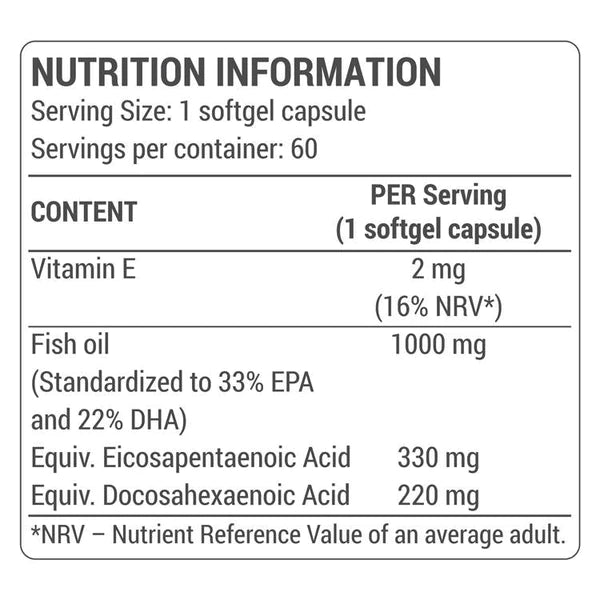 Dorian Yates Omega-3 Fish Oil 60 Softgels