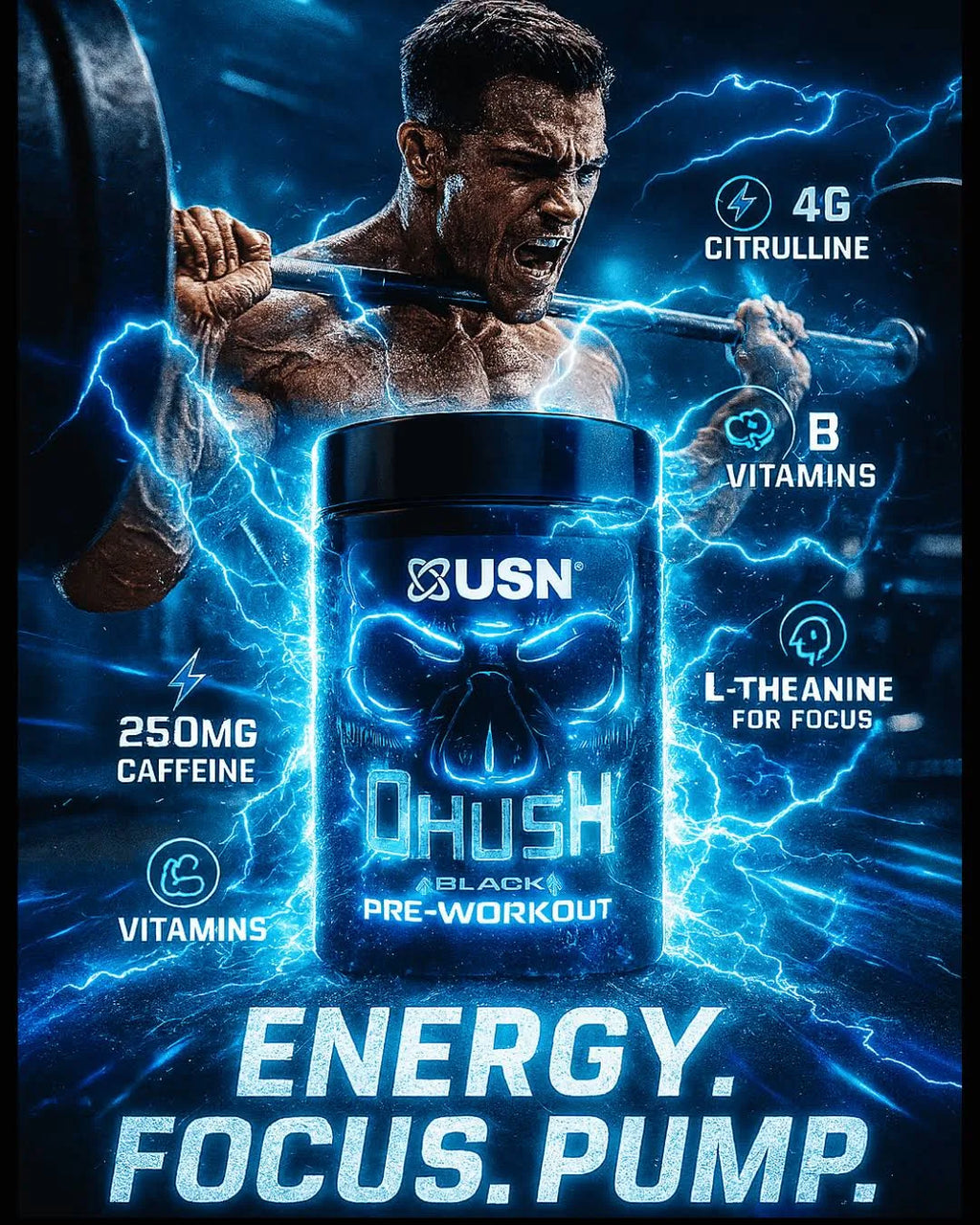 Usn Nutrition Qhush Black (220 gr)