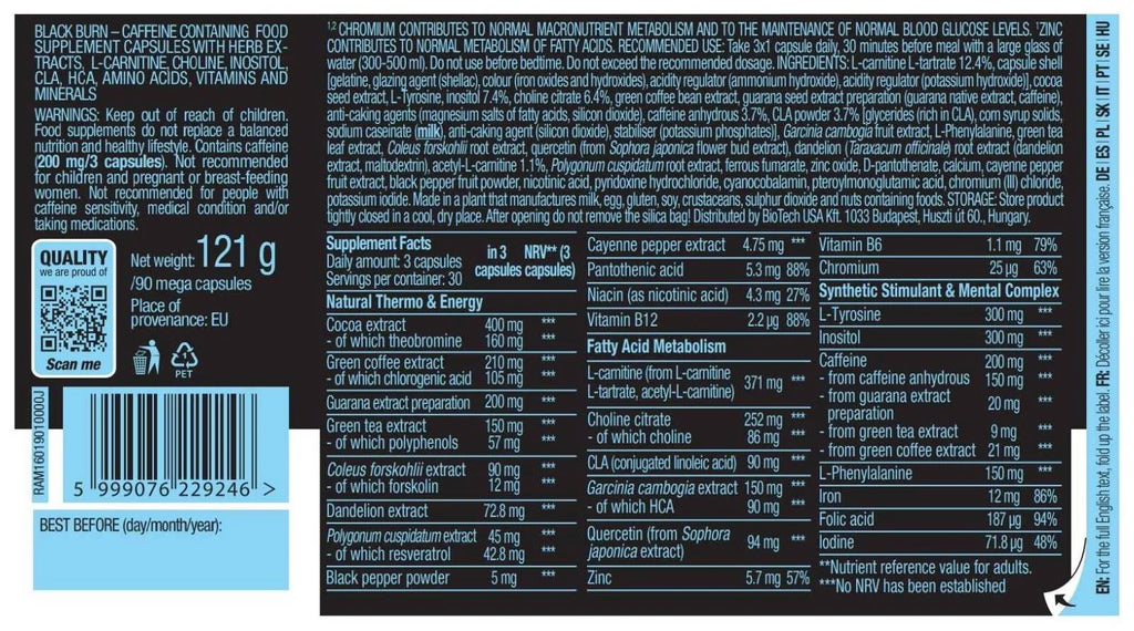BioTech Usa Black Burn (90 Caps)