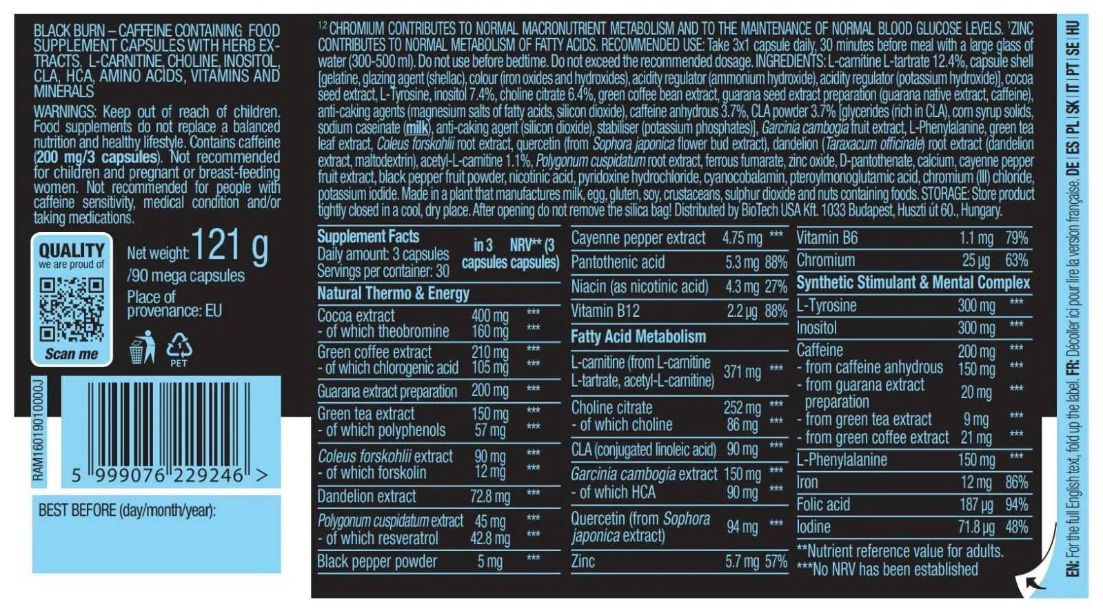 BioTech Usa Black Burn (90 Caps)