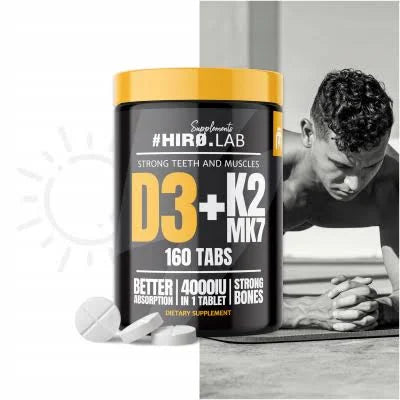 Hiro.Lab Vitamin D3 4000IU + K2 MK7 (160 Tabs)