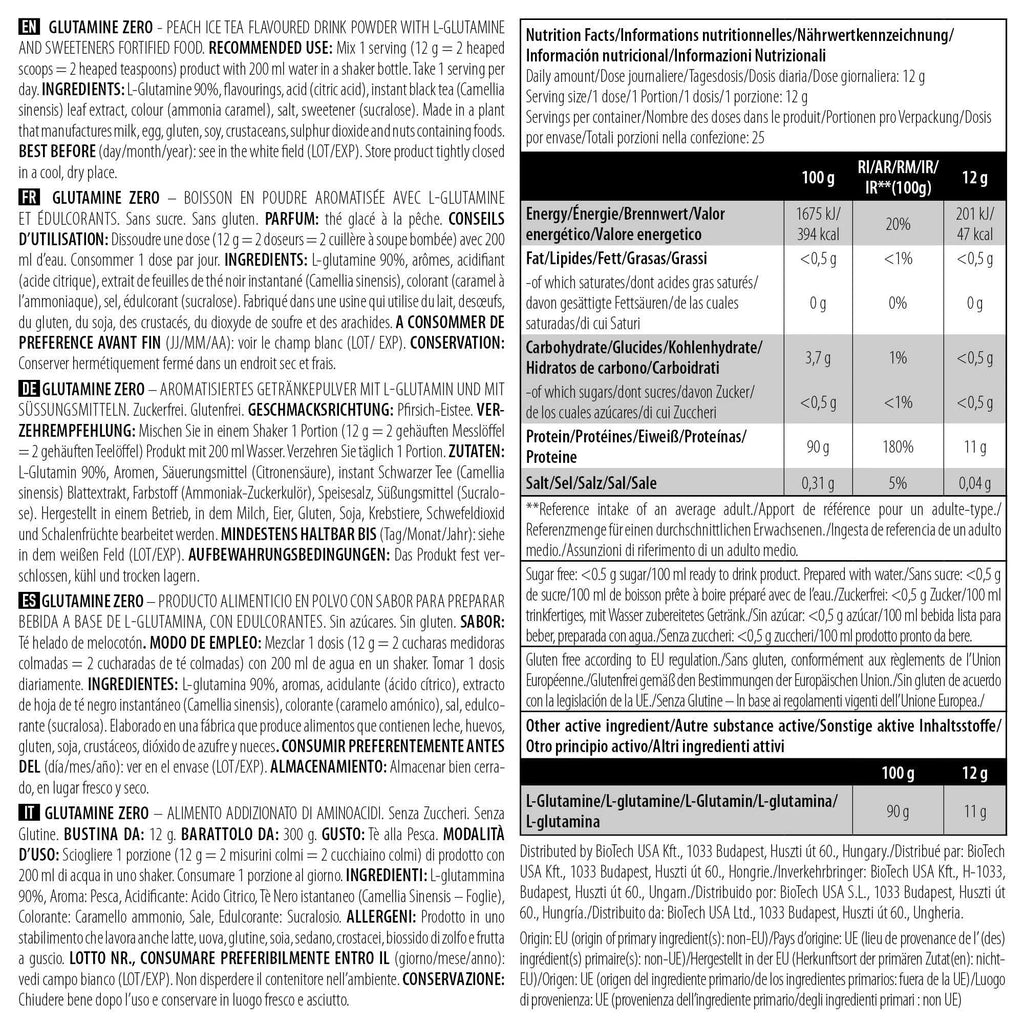 BioTech Usa Glutamine Zero (300 gr)