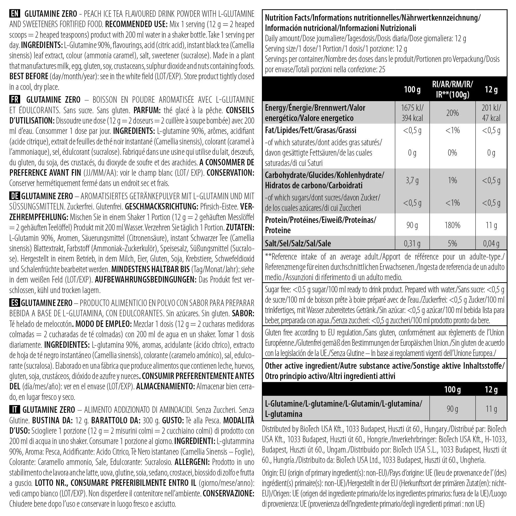 BioTech Usa Glutamine Zero (300 gr)