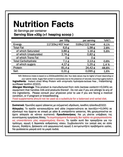 Whey Better HydroProtein 80%- Lactose Free(908g) - Καθαρή Πρωτεΐνη Γράμμωσης - GoldTouch Nutrition Pure line